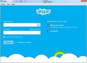 Skype main screen