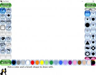 Tux Paint main screen