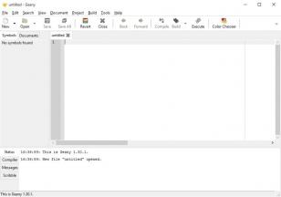 Geany main screen