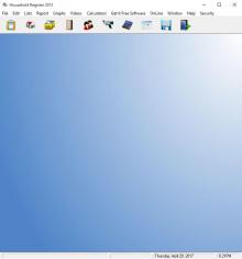 Household Register 2013 main screen