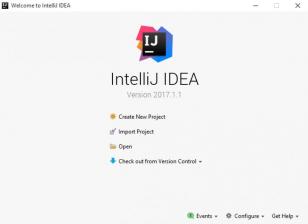 IntelliJ IDEA 2017 main screen