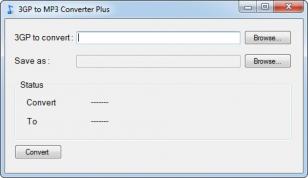 3GP to MP3 Converter main screen