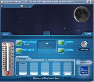 MyFreeWeather main screen