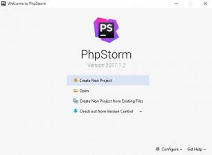 PhpStorm 2017 main screen