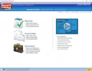 ResumeMaker Professional main screen