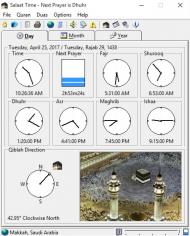 Salaat Time main screen