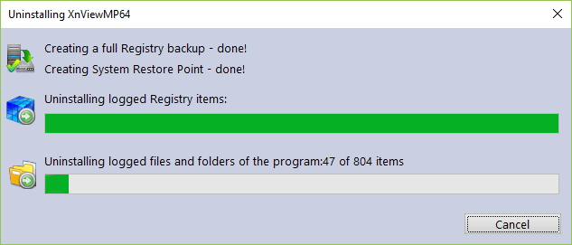 Uninstalling with traced programs